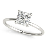 2 ctw Princess Lab Grown Certified Diamond Solitaire Engagement Ring white gold